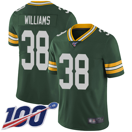 Green Bay Packers Limited Green Men #38 Williams Tramon Home Jersey Nike NFL 100th Season Vapor Untouchable->green bay packers->NFL Jersey